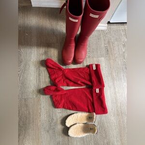 Hunter Bold Red Waterproof Boots